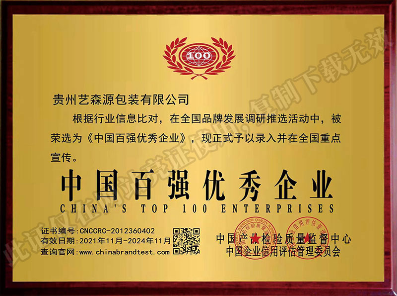 2021年中国百强优秀企业